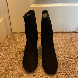 Stuart Weitzman Margot 75 Black Suede Boots